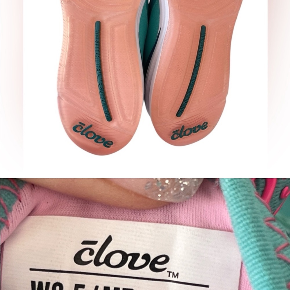 Pink and Green Sneakers with Minimalist Design